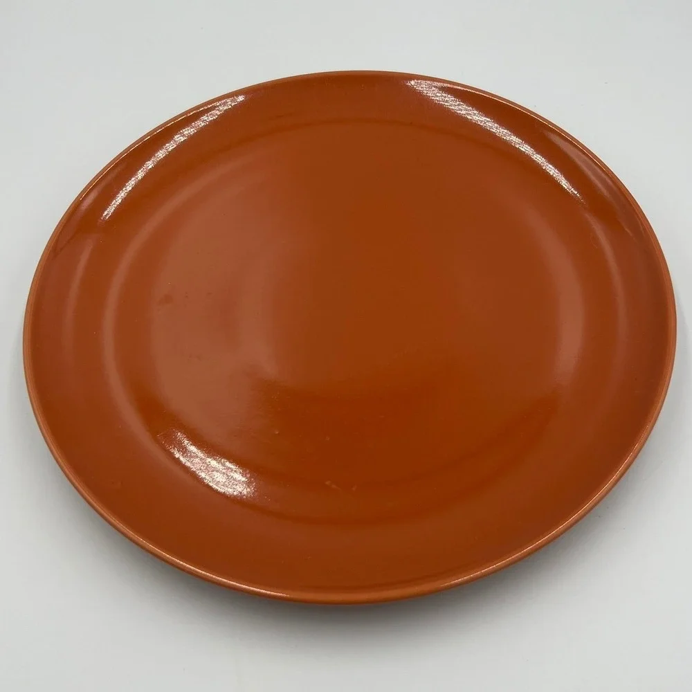 IKEA Dinner Plates Set of 6 10in Rust Orange Very Good Fargklar 15199-1